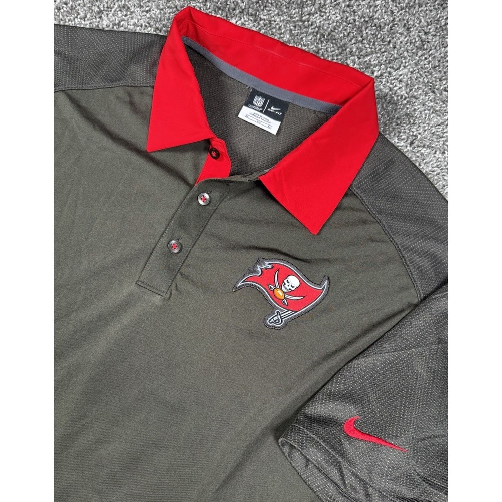 Nike On Field Apparel Mens Tampa Bay Bucs Buccaneers Dri Fit Polo Shirt NFL XL